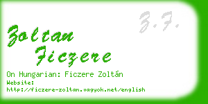 zoltan ficzere business card