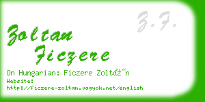 zoltan ficzere business card